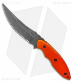 Jeff Hall Custom Persian Fixed Blade Knife Orange G10 (5.25" Gray SW)