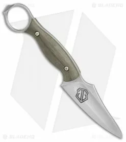 John Gray Custom Accomplice Bowie Knife Green Micarta (3.625" Satin) -Avokelavavat Sales Store John Gray Custom Accomplice bowie green micarta satin BHQ 68305 er side