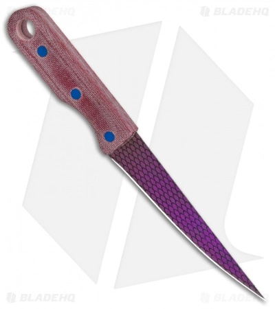 John Gray Knives Custom Fixed Blade Fillet Knife Red Terotuf (5" Graytanium) 4 John Gray Knives Custom Fixed Blade Fillet Knife Red Terotuf (5" Graytanium) - Image 2