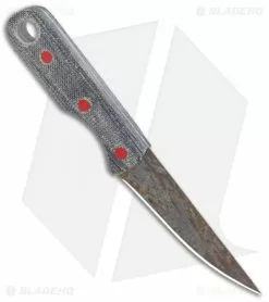 John Gray Knives Custom Fixed Blade Steak Knife Black Terotuf (3.5" Graytanium) 7 John Gray Knives Custom Fixed Blade Steak Knife Black Terotuf (3.5" Graytanium) -Avokelavavat Sales Store John Gray Knives Custom Fixed Blade Steak Knife Black Terotuf Graytanium BHQ 131756 jr spine