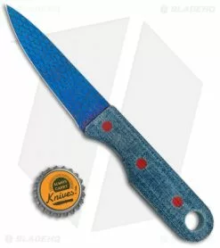 John Gray Knives Custom Fixed Blade Steak Knife Blue Terotuf (3.5" Graytanium) -Avokelavavat Sales Store John Gray Knives Custom Fixed Blade Steak Knife Blue Terotuf Graytanium BHQ 131755 jr bottlecap