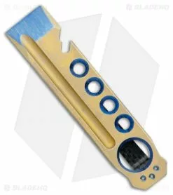 Lynch Northwest John Gray Titanium Bottle Opener Pry Bar Bronze/Blue (4.5")