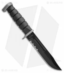 Ka-Bar Bowie D2 Extreme Fixed Blade Knife Black Kraton (7" Black) -Avokelavavat Sales Store Ka Bar Bowie D2 Extreme Fixed Blade Knife Black Kraton 7in Black KA1283 BHQ 55099 LS Spine