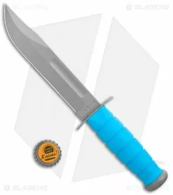 Ka-Bar Bowie USSF Space-Bar Fixed Blade Knife Blue Kraton (7" Gray) 1313SF Force -Avokelavavat Sales Store Ka Bar Bowie USSF Space Bar Full Size Gray 1313SF BHQ 119309 jr bottlecap