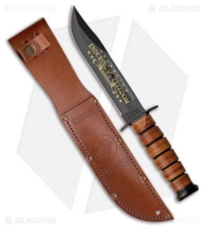 Ka-Bar Bowie Full Size USMC Operation Enduring Freedom Knife (7" Black) 9169 3 Ka-Bar Bowie Full Size USMC Operation Enduring Freedom Knife (7" Black) 9169