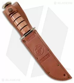 Ka-Bar Bowie Full Sized USMC Presentation Knife Leather Sheath (7" Black) 1215 -Avokelavavat Sales Store Ka Bar Full Sized USMC presentation knife leather sheath black BHQ 55092 er sheath