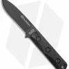 Ka-Bar John Ek Short Drop Point Fixed Blade Knife (4.1" Black) EK51
