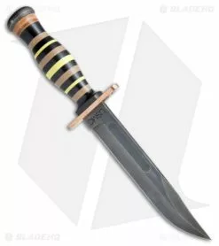 Ka-Bar Bowie Limited Edition PTK Fixed Blade Knife Stacked G-10 (7" Blued) -Avokelavavat Sales Store Ka Bar Lim Ed PTK Stacked G 10 Blued PTK BLU BHQ 74104 jr spine