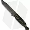 Ka-Bar Short Neck Fixed Blade Knife Black/OD Cord (3.875" Black) 1117