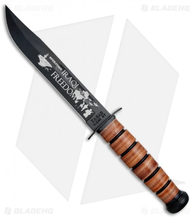 Ka-Bar Bowie US Army Operation Iraqi Freedom Fixed Blade Knife (7" Black) 9127 3 Ka-Bar Bowie US Army Operation Iraqi Freedom Fixed Blade Knife (7" Black) 9127
