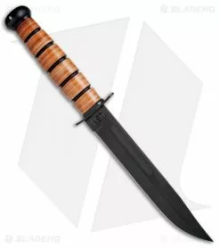 Ka-Bar Bowie Navy Operation Enduring Freedom Fixed Blade Knife (7" Black) 9170 -Avokelavavat Sales Store Ka Bar US Navy Operation Enduring Freedom Black 9170 BHQ 80707 jr spine