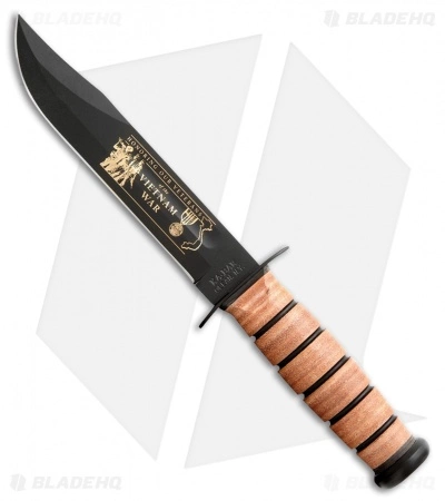 Ka-Bar Bowie US Navy Vietnam War Commemorative Fixed Blade Knife (7" Black) 9141 3 Ka-Bar Bowie US Navy Vietnam War Commemorative Fixed Blade Knife (7" Black) 9141