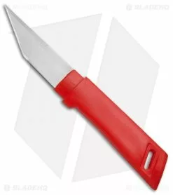 Kanetsune Kiridashi Fixed Blade Knife Red Plastic (2.5" Satin)