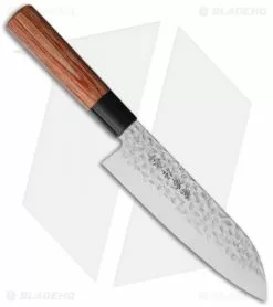 Kanetsune Santoku Kitchen Knife Plywood (6.75" Hammered) KC952