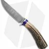 Keith Bagley Custom Damascus Hunter Fixed Blade Stag (4.6" Damascus) -Avokelavavat Sales Store Keith Bagley Custom Damascus Hunter Stag Damascus BHQ 71976 jr