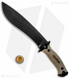 Kershaw Camp 10 Fixed Blade Knife Machete Tan (10" Black) 1077TAN -Avokelavavat Sales Store Kershaw Camp 10 Machete Tan 1077TAN BHQ 80576 jr bottlecap