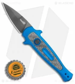 Kershaw Launch 12 CA Legal Mini Stiletto Automatic Knife Blue (1.9" Black) -Avokelavavat Sales Store Kershaw Launch 12 Mini Stiletto Automatic Knife Blue 2.5 Black 7130BLUBLK BHQ 117930 LS Bottlecap