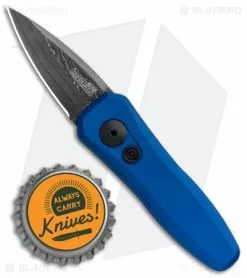 Kershaw Launch 4 CA Legal Automatic Knife Blue (1.9" Damascus) BHQ Exclusive -Avokelavavat Sales Store Kershaw Launch 4 CA Legal Auto Blue Damascus 7500BLUDAM BHQ 91856 jr bottlecap