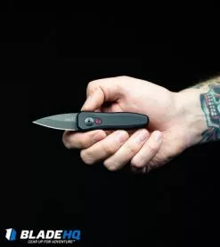 Kershaw Launch 4 CA Legal Automatic Knife OD Green (1.9" Damascus) BHQ Exclusive -Avokelavavat Sales Store Kershaw Launch 4 CA Legal Automatic Knife Black 7500BL BHQ 34416 in hand web 5