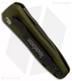 Kershaw Launch 4 CA Legal Automatic Knife OD Green (1.9" Damascus) BHQ Exclusive -Avokelavavat Sales Store Kershaw Launch 4 CA Legal OD Green Damascus BHQ 91063 er side