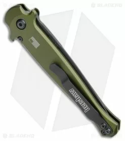 Kershaw Launch 8 Stiletto Automatic Knife Green/CF (3.5" Black) -Avokelavavat Sales Store Kershaw Launch 8 Stiletto Auto Green CF Black KER7150OLBLK BHQ 109602 jr side