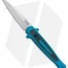 Kershaw Launch 8 Stiletto Automatic Knife Teal/CF (3.5" Stonewash)