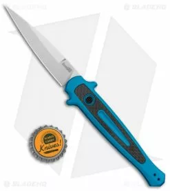 Kershaw Launch 8 Stiletto Automatic Knife Teal/CF (3.5" Stonewash) 9 Kershaw Launch 8 Stiletto Automatic Knife Teal/CF (3.5" Stonewash) -Avokelavavat Sales Store Kershaw Launch 8 Stiletto Auto Teal CF SW KER7150TEALSW BHQ 105834 jr bottlecap