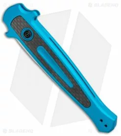 Kershaw Launch 8 Stiletto Automatic Knife Teal/CF (3.5" Stonewash) 7 Kershaw Launch 8 Stiletto Automatic Knife Teal/CF (3.5" Stonewash) -Avokelavavat Sales Store Kershaw Launch 8 Stiletto Auto Teal CF SW KER7150TEALSW BHQ 105834 jr spine