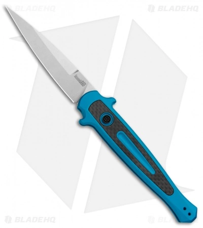 Kershaw Launch 8 Stiletto Automatic Knife Teal/CF (3.5" Stonewash) 3 Kershaw Launch 8 Stiletto Automatic Knife Teal/CF (3.5" Stonewash)