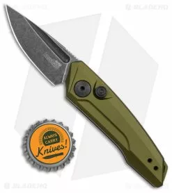 Kershaw Launch 9 Automatic Knife OD Green Aluminum (1.8" Black SW) 7250OLBW -Avokelavavat Sales Store Kershaw Launch 9 Auto OD Green Blackwash BHQ 147570 jr bottlecap