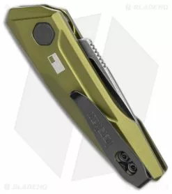 Kershaw Launch 9 Automatic Knife OD Green Aluminum (1.8" Black SW) 7250OLBW -Avokelavavat Sales Store Kershaw Launch 9 Auto OD Green Blackwash BHQ 147570 jr side