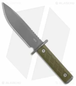 Zero Tolerance, Kershaw Zero Tolerance 6 Fixed Blade Knife OD Green G-10 (6" Gray CPM 3V) ZT 0006