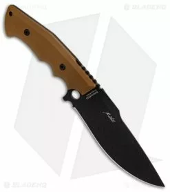 Kizer Cutlery Salient Fixed Blade Knife Brown G-10 (6.25" Black) E613 -Avokelavavat Sales Store Kizer Cutlery Salient Brown G10 black BHQ 71476 er side