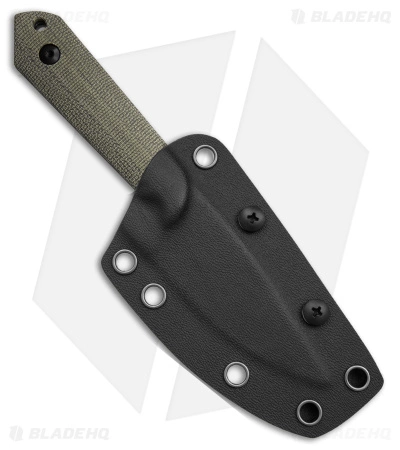 Kizer Maverick Customs Harpoon Fixed Blade Knife Green Micarta (3.75" Black) 10V 5 Kizer Maverick Customs Harpoon Fixed Blade Knife Green Micarta (3.75" Black) 10V - Image 3