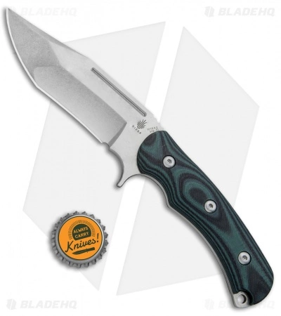 Kizer Willumsen Super Bad Recurve Bowie Fixed Blk/Grn G-10 (4.75" SW) Ki1015A2 6 Kizer Willumsen Super Bad Recurve Bowie Fixed Blk/Grn G-10 (4.75" SW) Ki1015A2 - Image 4