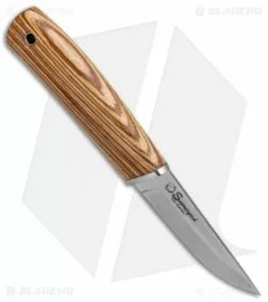 Kizlyar Supreme Samoyed Fixed Blade Knife Zebra Wood (3.5" Stonewash) -Avokelavavat Sales Store Kizlyar Supreme Samoyed Zebra Wood SW KK0036 BHQ 88620 jr spine