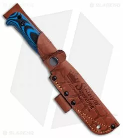 Kizlyar Supreme Yeti Fixed Blade Knife Blue G-10 (4.6" Gray Stonewash) 8 Kizlyar Supreme Yeti Fixed Blade Knife Blue G-10 (4.6" Gray Stonewash) -Avokelavavat Sales Store Kizlyar Supreme Yeti Blue G 10 Gray SW KK0108 jr sheath