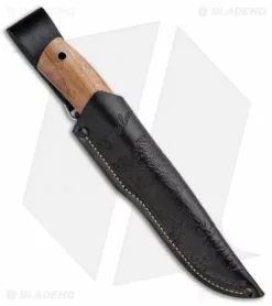 Kizlyar Supreme Malamut Fixed Blade Knife Walnut (4.7" Stonewash) -Avokelavavat Sales Store Kizlyar Surpreme Malamut Walnut SW KK0008 BHQ 88619 jr sheath