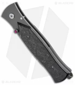 John Kubasek Kubasek Gaston Liner Lock Knife Marble Carbon Fiber/Ti (4" Damascus) -Avokelavavat Sales Store Kubasek Gaston LL Ti CF Damascus BHQ 100902 jr spine