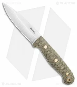 LT Wright Knives L.T. Wright GNS O1 Saber Green Micarta (4.125" Satin)