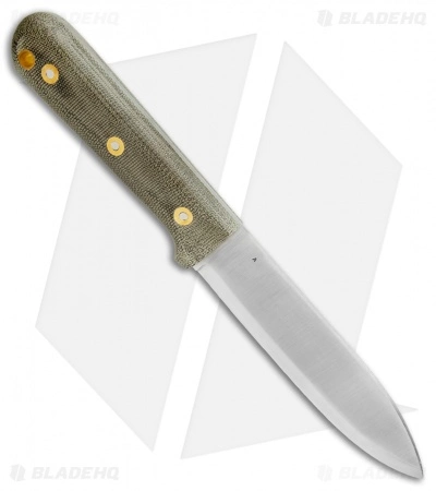 LT Wright Knives L.T. Wright Gen 5 Fixed Blade Knife Green Micarta Scandi (5.25" Satin A2) 4 LT Wright Knives L.T. Wright Gen 5 Fixed Blade Knife Green Micarta Scandi (5.25" Satin A2) - Image 2