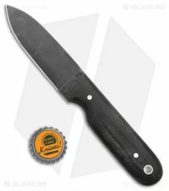LT Wright Knives LT Wright Bushcrafter HC Saber Fixed Blade Knife Matte Micarta (4" Black) -Avokelavavat Sales Store LT Wright Bushcrafter HC Saber Fixed Blade Matte Micarta Black BHQ 178352 jr bottlecap