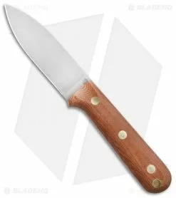 LT Wright Knives Genesis Flat Bush Knife Natural Micarta (4.25" Satin)