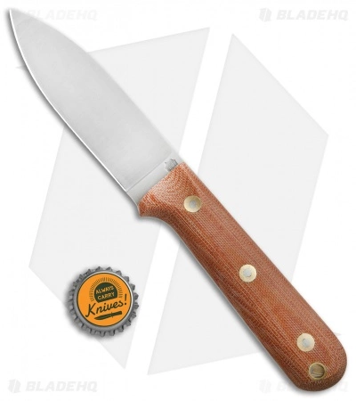 LT Wright Knives Genesis Flat Bush Knife Natural Micarta (4.25" Satin) 6 LT Wright Knives Genesis Flat Bush Knife Natural Micarta (4.25" Satin) - Image 4