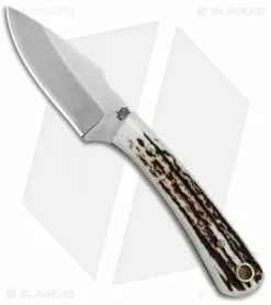 LT Wright Knives Great Plainsman Fixed Blade Knife Stag (2.75" Satin)