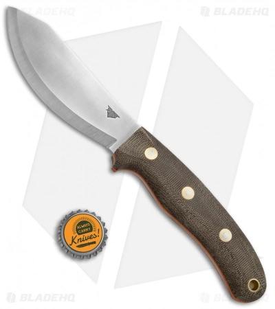 LT Wright Knives LT Wright JX2 Jessmuk Fixed Blade Knife Green/Orange Micarta (4.5" Satin CPM-3V) 6 LT Wright Knives LT Wright JX2 Jessmuk Fixed Blade Knife Green/Orange Micarta (4.5" Satin CPM-3V) - Image 4