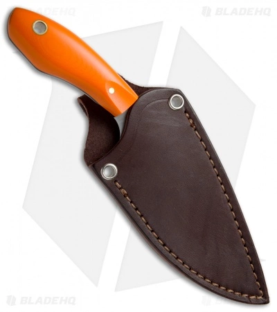 LT Wright Knives LT Wright JX3 Fixed Blade Knife Orange G-10 (3.25" Satin) 5 LT Wright Knives LT Wright JX3 Fixed Blade Knife Orange G-10 (3.25" Satin) - Image 3