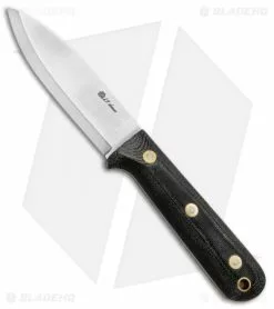 LT Wright Knives Genesis Scandi Bush Knife Black Micarta (4.25" Satin)