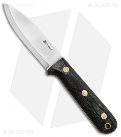 LT Wright Knives Genesis Scandi Bush Knife Black Micarta (4.25" Satin) 3 LT Wright Knives Genesis Scandi Bush Knife Black Micarta (4.25" Satin)