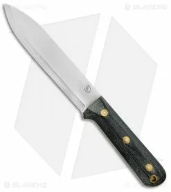 LT Wright Knives Larry Roberts Gen 6 Scandi Knife Black Micarta (6" Satin)